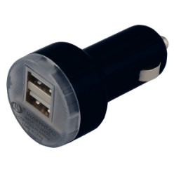 Charges Digital Products through Car Lighter. Double USB Connection